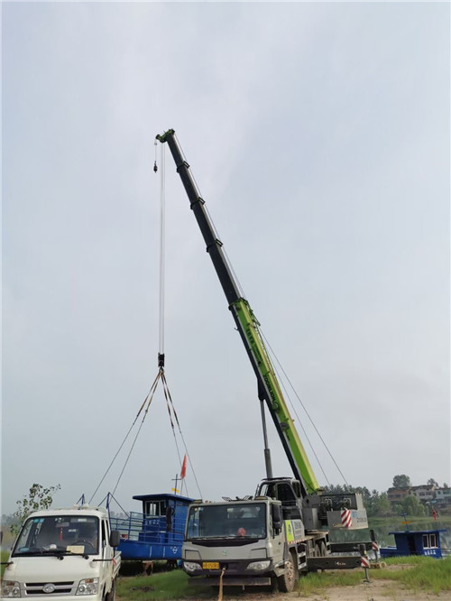 湘阴县桥梁建设吊装案例